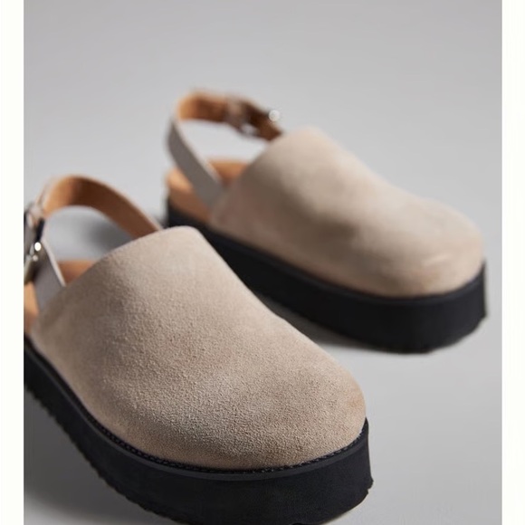 Pilcro Shoes - Pilcro Suede Platform Slingback Flats